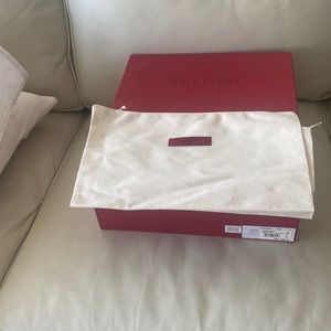 Valentino black combat boots size 7